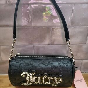 Juicy Couture Black Embellished Shoulder Bag NWT